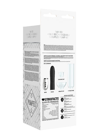 Pumped Twister 1 Rechargeable Couples Pump Kit - Sex Toys For Couples