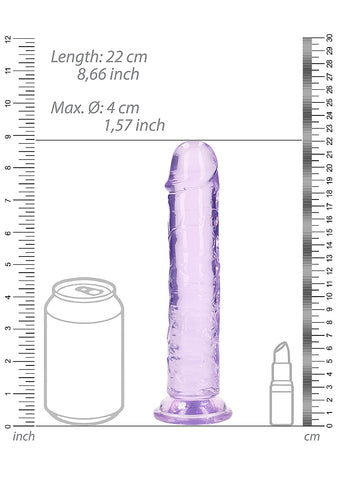 Realrock Crystal Clear 8 Inch Straight Dildo by Shots Toys - Realistic Dildos