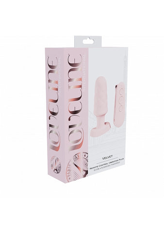 Loveline Velvet Remote Control Vibrating Butt Plug - Butt Plugs