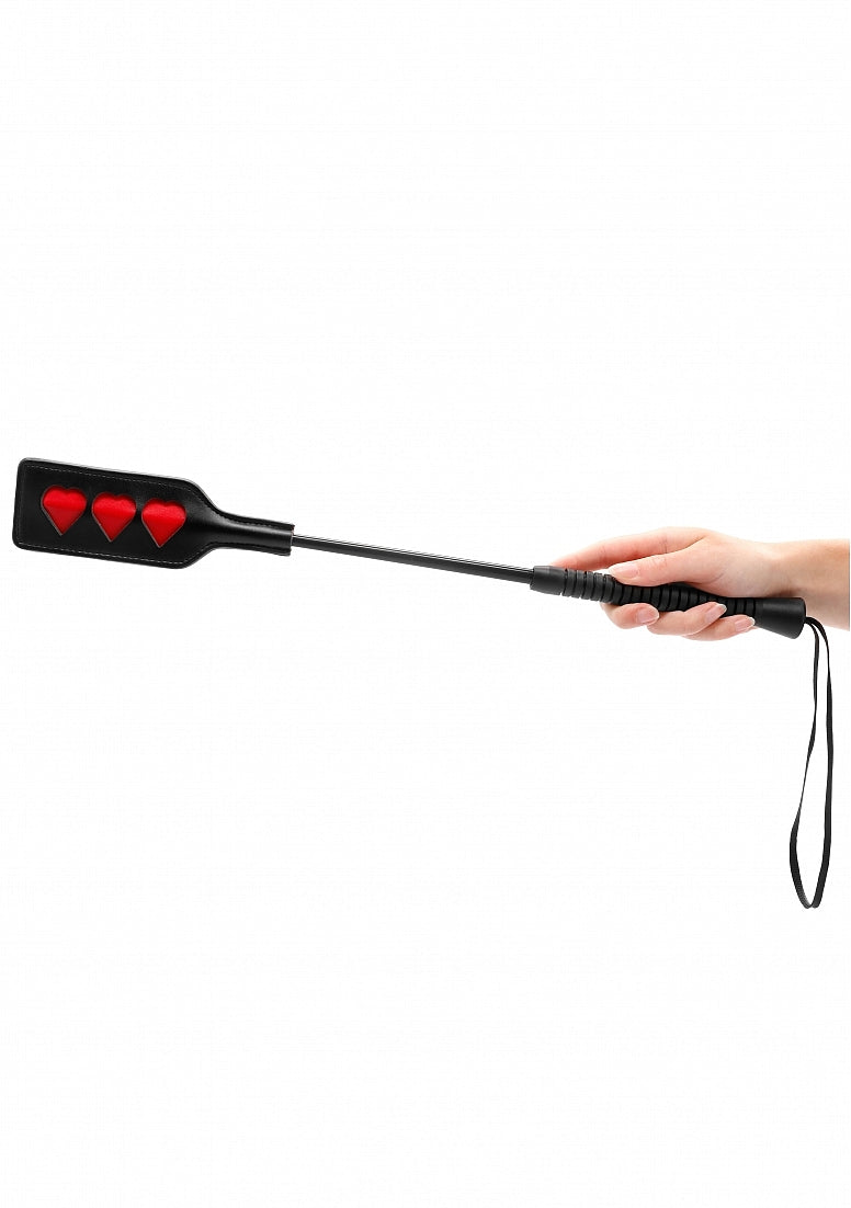 Shots Toys Heart Shaped Bondage Crop Large - Whips And Crops