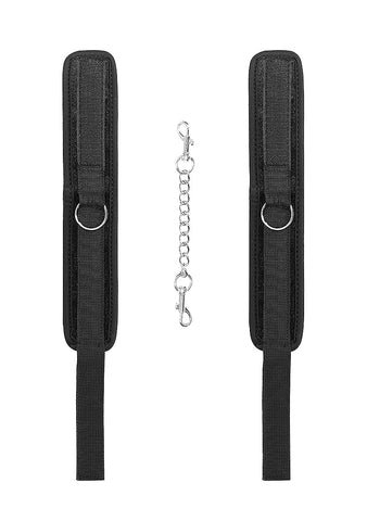 Velvet Ankle Cuffs With Adjustable Velcro Straps - Cuffs And Restraints