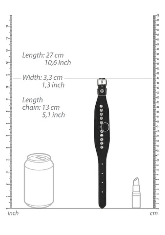 Diamond Studded Bondage Wrist Cuffs by Shots Toys - Cuffs And Restraints
