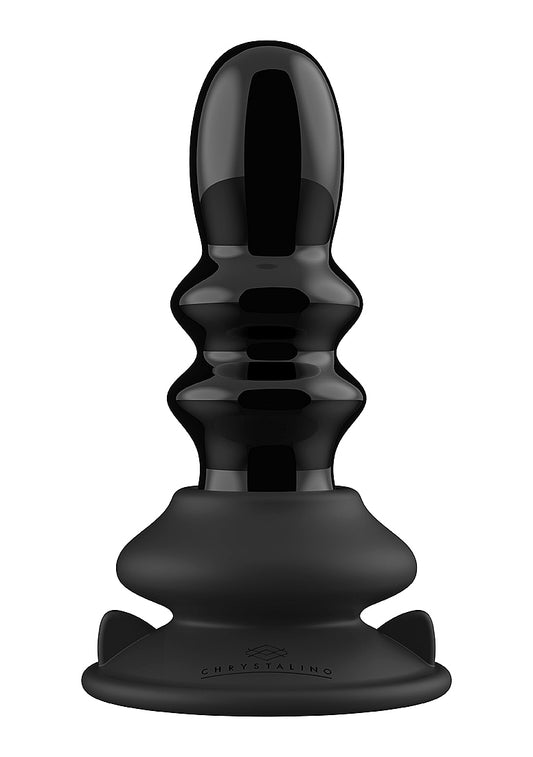 Ribbly Remote Control Rechargeable Glass Vibrator - Glass Sex Toys