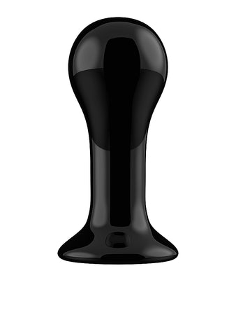 Globy Suction Cup Rechargeable Glass Remote Vibrator - Glass Sex Toys