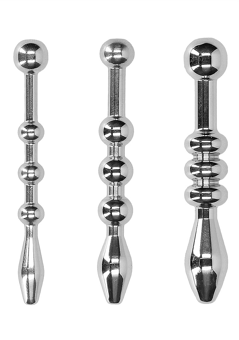 Shots Urethral Sounding Stainless Steel Plug Set - Urethral Sounds