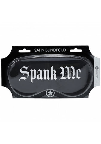 Spank Me Printed Fetish Play Eye Mask by Shots Toys - Masks And Blindfolds