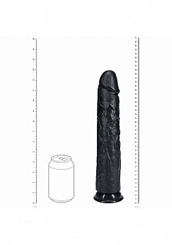 REALROCK Extra Dildo 13'' Extra Dong Black by Shots Toys - Realistic Dildos