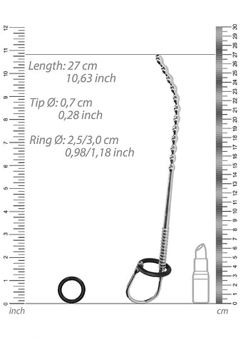 Urethral Sounding Stainless Steel Stretcher by Shots Toys - Urethral Sounds