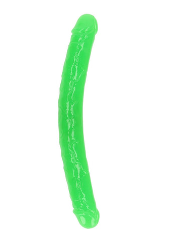 Glow in the Dark Neon Double Dong 15 Inch by Shots Toys - Double Ender
