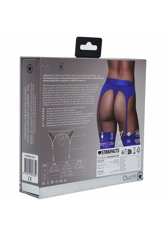Vibrating Strap-on Thong with Adjustable Garters - Strap On Sextoys