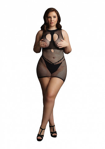 Le Desir Duo Net Open Cup Dress by Shots Toys - Body Stockings