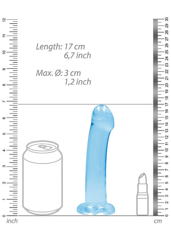 REALROCK Non Realistic Dildo With Suction Cup Dong Blue - Non-Realistic Dildos