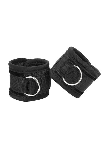Velvet Ankle Cuffs With Adjustable Velcro Straps - Cuffs And Restraints