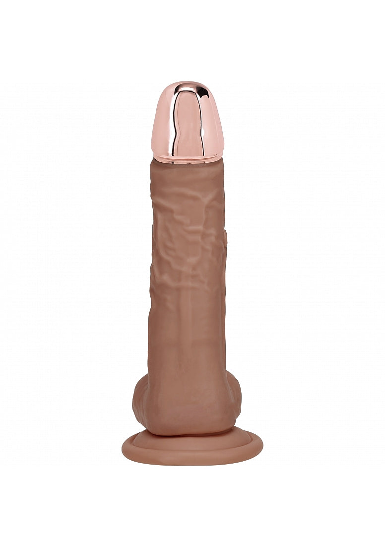 Shots REALROCK Metal Head 7 Inch Realistic Vibrating Dildo - Vibrating Dildos