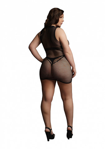 Le Desir Duo Net Open Cup Dress by Shots Toys - Body Stockings