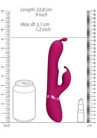 Gada Triple Action Vibrating Rabbit Vibrator by Shots Toys - Rabbit Vibrators