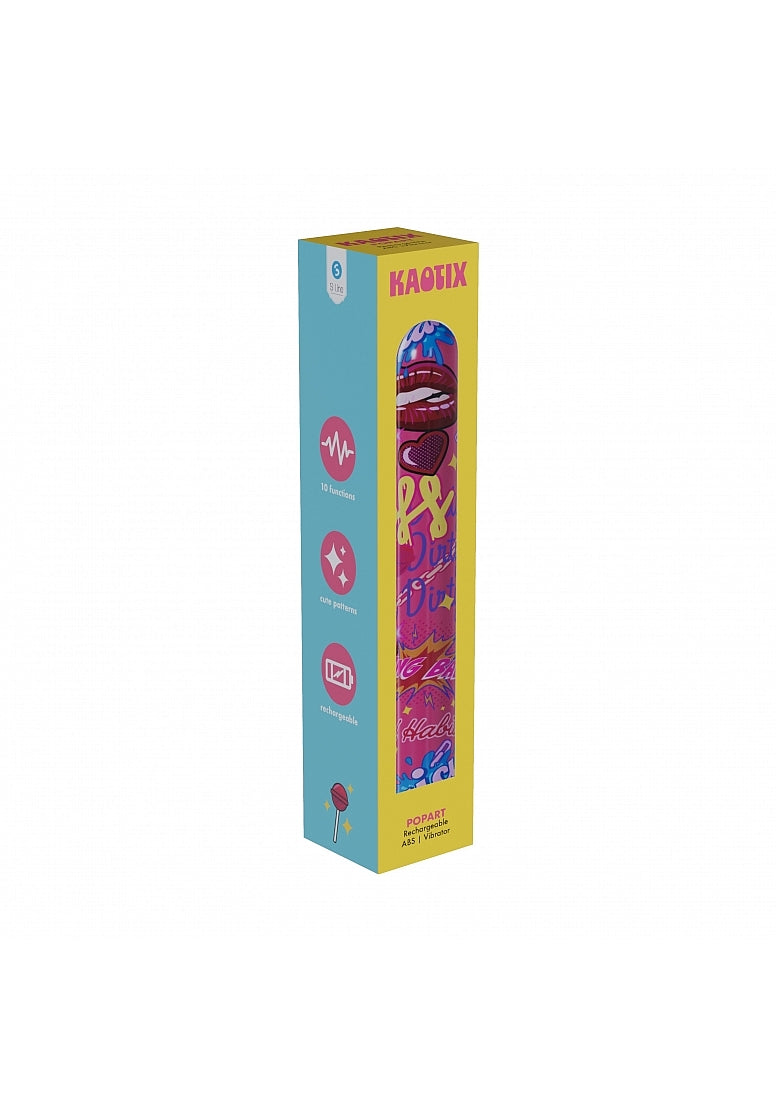 Shots S-LINE Kaotix Pop Art USB Rechargeable Bullet Vibe - Bullet Vibrators
