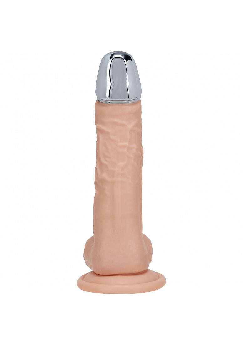 Shots REALROCK Metal Head 6 Inch Realistic Vibrating Dildo - Vibrating Dildos