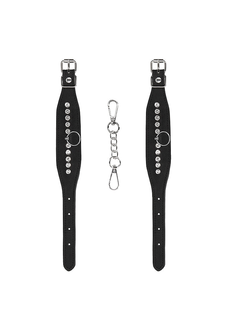 Shots Toys Diamond Studded Bondage Wrist Cuffs - Cuffs And Restraints