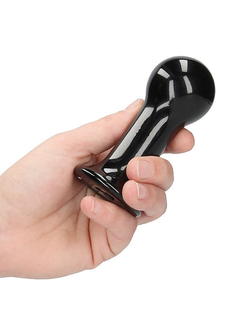 Globy Suction Cup Rechargeable Glass Remote Vibrator - Glass Sex Toys