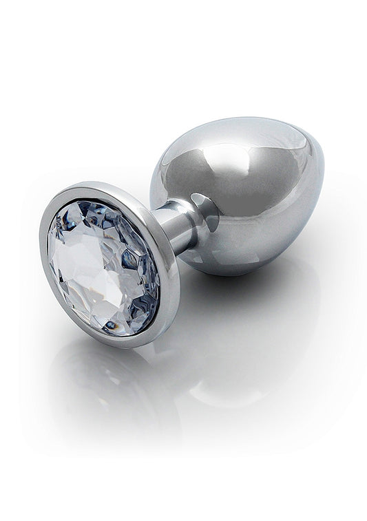 Round Gem Metal Surface Butt Plug by Shots Toys - Butt Plugs