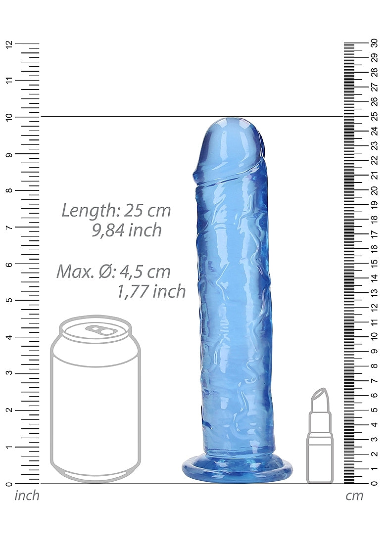 Shots Toys Crystal Clear 9 Inch Straight No Balls Dildo - Realistic Dildos