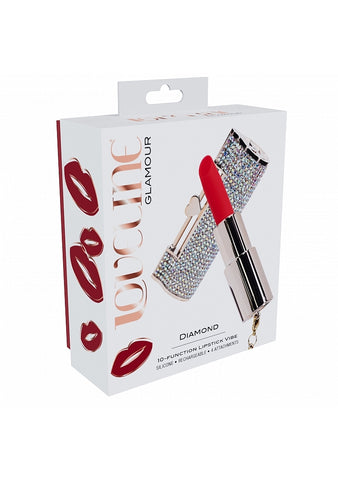 LOVELINE Diamond USB Rechargeable Lipstick Vibrator - Personal Massagers