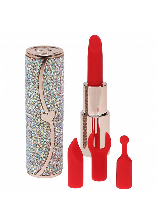 LOVELINE Sparkle USB Rechargeable Lipstick Vibrator - Personal Massagers