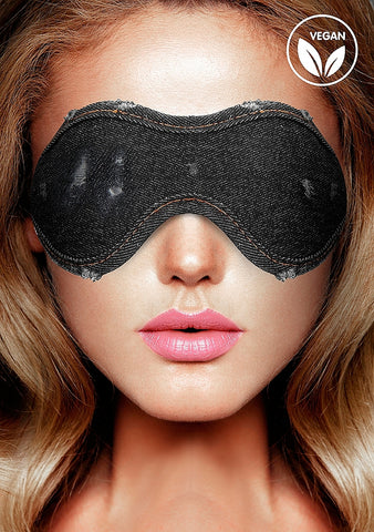OUCH! DENIM Eye Mask by Shots Toys - Masks And Blindfolds