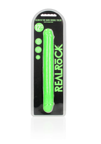 Glow in the Dark Neon Double Dong 12 Inch by Shots Toys - Double Ender