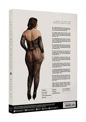 Le Desir Lace Sleeved Bodystocking Body Stocking - Body Stockings