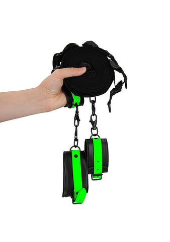 Bed Bindings Restraint Kit Glow in the Dark by Shots Toys - Bondage Kits