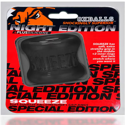 Oxballs Squeeze Ballstretcher Plug-Silicone Special Edition Night - Luxurious Comfort and Sensual Appeal