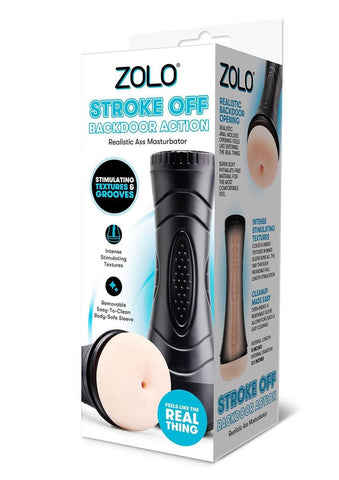 Zolo STROKE OFF Backdoor Action Anal Stroker - Masturbators and Strokers