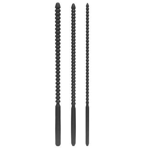 Thread 3 Size Silicone Penis Plug by BDStyle - Penis Plugs