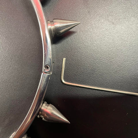 Spiked Metal BDSM Collar by Hell's Couture - Collars and Leads