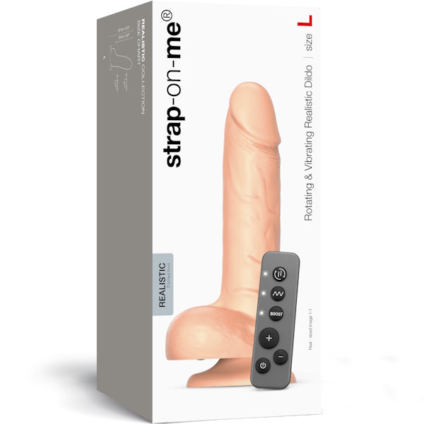 STRAP-ON-ME Rotating and Vibrating Realistic Dildo Large - Vibrating Dildos