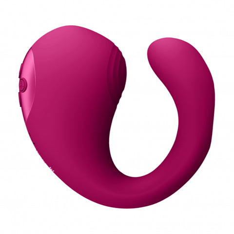 Yoko Triple Action Vibrator Dual Prongs by Shots Toys - Clit Ticklers and Pulsators