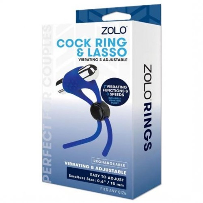 Zolo Rechargeable Cock Ring and Lasso - - Vibrating Cock Rings