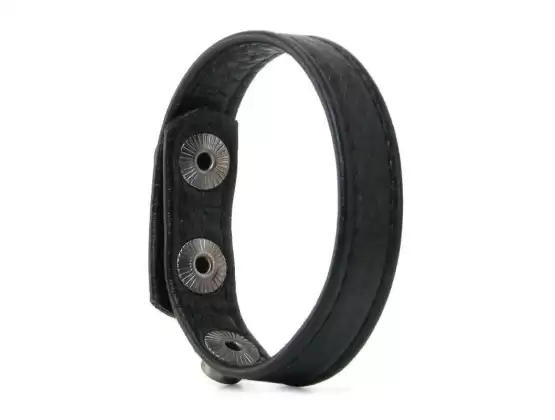 3 Snap Buckle Leather Cock Ring