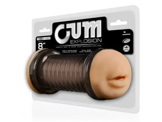 Cum Explosion 8 Inch Mouth And Pussy Dual Pleasure Masturbator