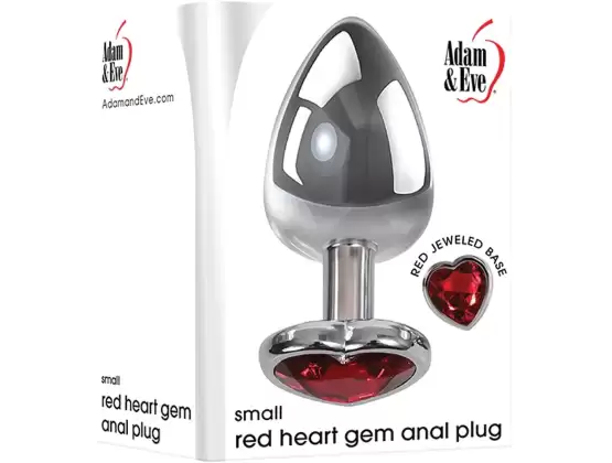 Adam & Eve Red Heart Gem Anal Plug