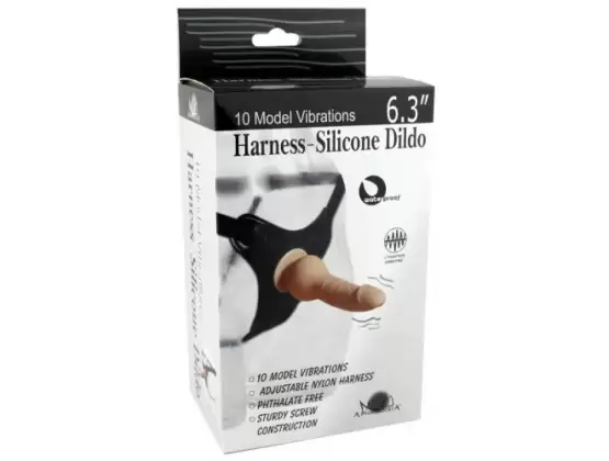 Aphrodisia Vibrating Harness & 6.3" Silicone Dildo