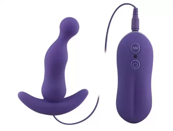 Aphrodisia Curved Vibrating Anal Plug Purple