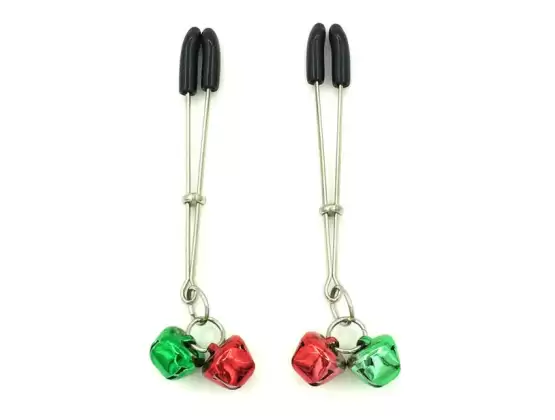 Bondage Nipple Clamps with Two Bells