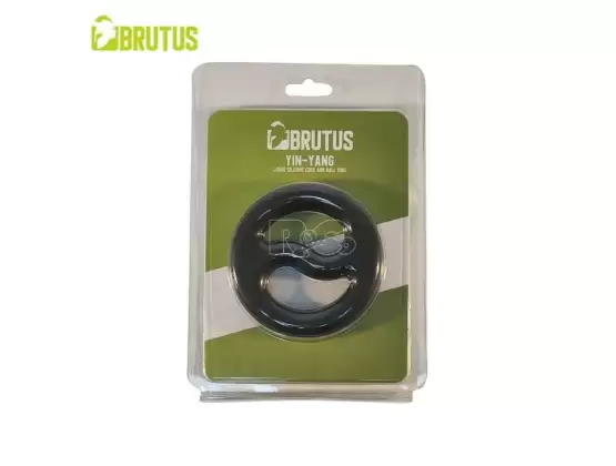 Brutus Yin Yang Silicone Cock and Ball Duo Ring