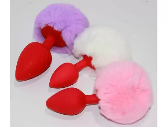 Bunny Faux Tail Silicone Anal Plug Small