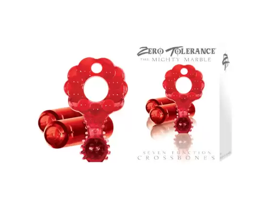 Crossbones Mighty Marble Double Bullet in Red