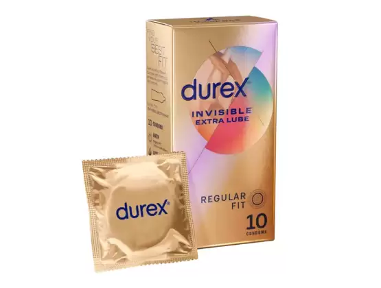 Durex Invisible Extra Lube Condoms - 10 Pk
