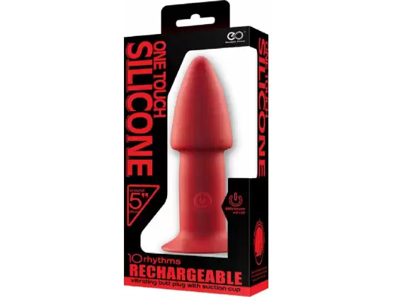 Excellent Power One Touch Rechargeable Silicone Butt Plug 5 inch